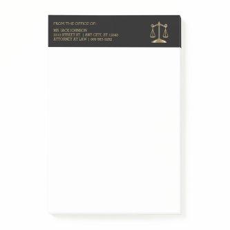 Lawyer - Black and Gold Post-it Notes