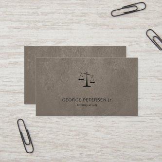 Lawyer luxury black scale taupe grey leather look