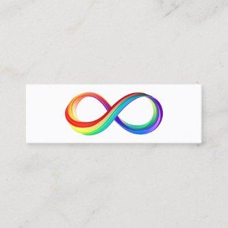 Layered Rainbow Infinity Symbol Calling Card