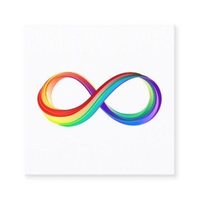 Layered Rainbow Infinity Symbol Calling Card