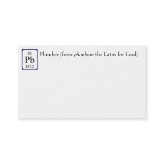 Lead element symbol Plumber