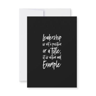 leadership is example thank you card