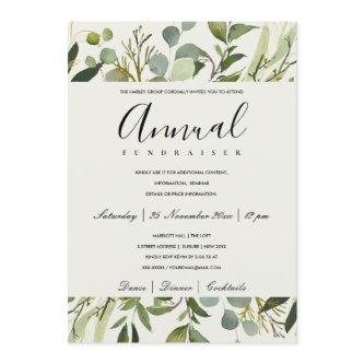 LEAFY GREEN GREY FOLIAGE CORPORATE PARTY EVENT INVITATION