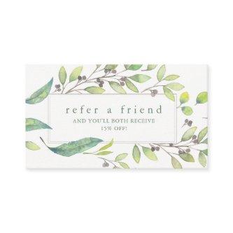 Leafy Green | Trendy Watercolor Frame Referral