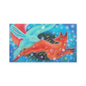 Leaping Fox with Hare.