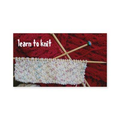 Learn to Knit  Template