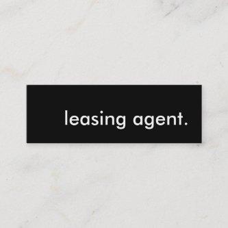 leasing agent. mini
