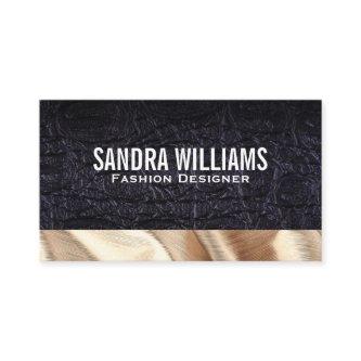 Leather | Gold Silk Fabric