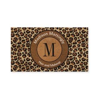 Leather Leopard Vintage Modern Boho Chic Monogram