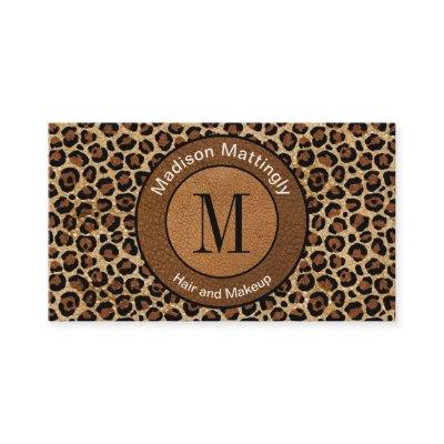 Leather Leopard Vintage Modern Boho Chic Monogram