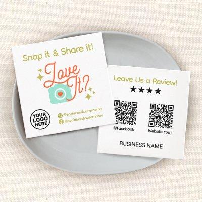Leave a Review, Snap and Share  Square