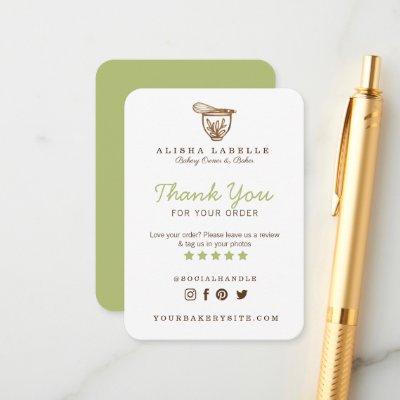 Leave A Review & Tag Us On Social Media Enclosure Card