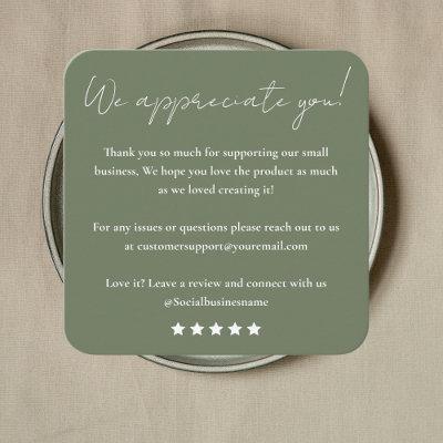 Leave Us A Review | Customer Feedback | Thank You Square