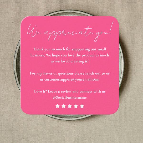 Leave Us A Review | Customer Feedback | Thank You Square