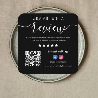 Leave Us A Review Facebook Instagram Logo Qr Code Square