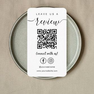 Leave Us A Review Facebook Instagram Qr Code White
