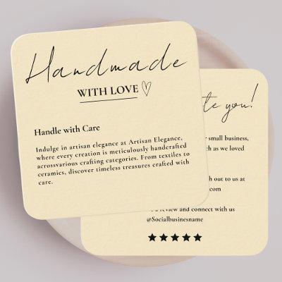 Leave Us A Review Handmade With Love Groovy Square