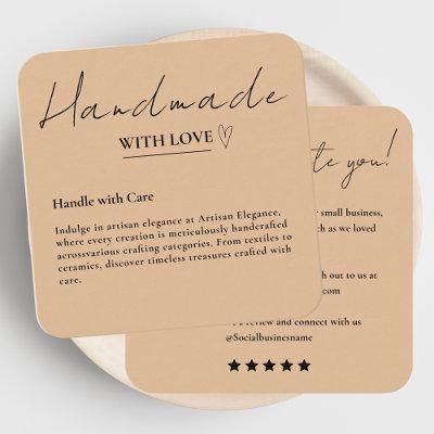 Leave Us A Review Handmade With Love Rustic Square