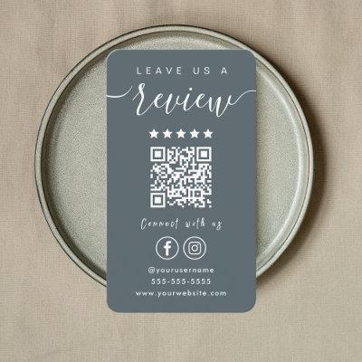 Leave Us A Review Instagram Facebook Navy Qr Code