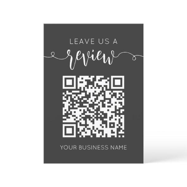 Leave Us A Review Qr Code Gray Chic Modern Minimal