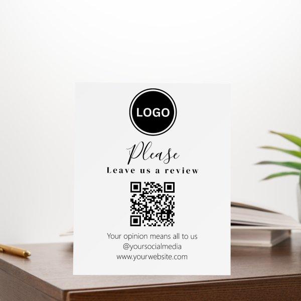 Leave us a review | QR code Modern  Foam Board