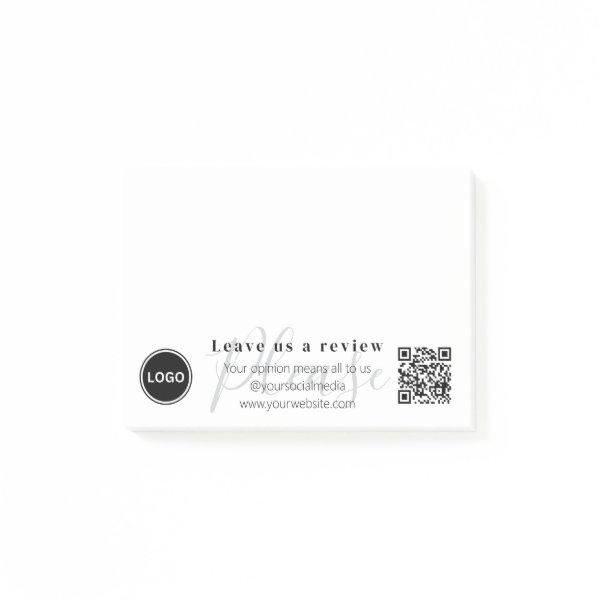 Leave us a review | QR code Modern  Post-it Notes