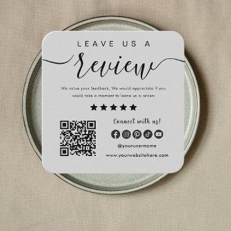 Leave Us A Review Qr Code Social Media Grey Logo Square