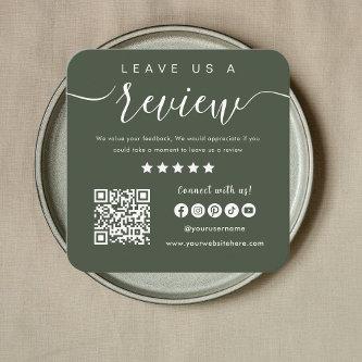 Leave Us A Review Qr Code Social Media Logo Square