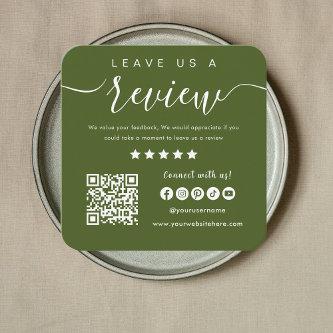 Leave Us A Review Qr Code Social Media Logo Square