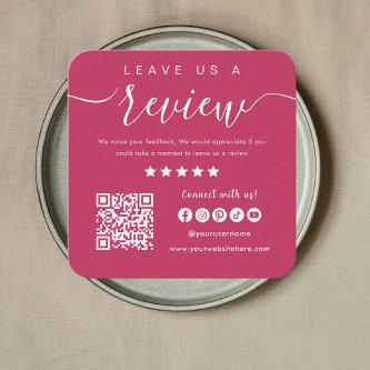 Leave Us A Review Qr Code Social Media Logo Square