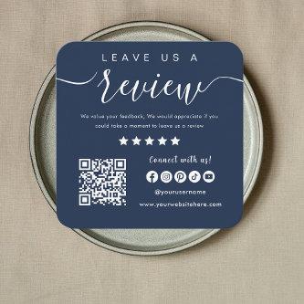 Leave Us A Review Qr Code Social Media Logo Square