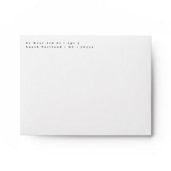 Left Aligned Two Line Return Address Envelope