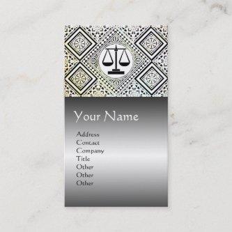 LEGAL OFFICE,ATTORNEY DAMASK Black White Grey