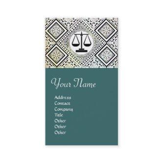 LEGAL OFFICE, ATTORNEY DAMASK green blue