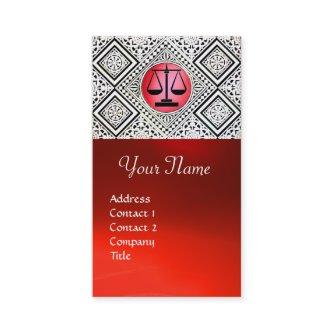 LEGAL OFFICE, ATTORNEY RED BLACK WHITE DAMASK