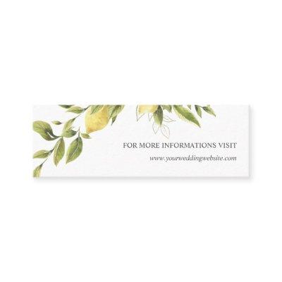 Lemon and leaves Pattern Wedding Website Mini