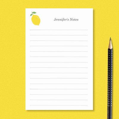 Lemon and Lines Post-it Notes