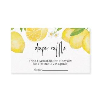 Lemon Baby Shower Diaper Raffle