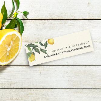 Lemon RSVP Wedding Website | Mini Cards