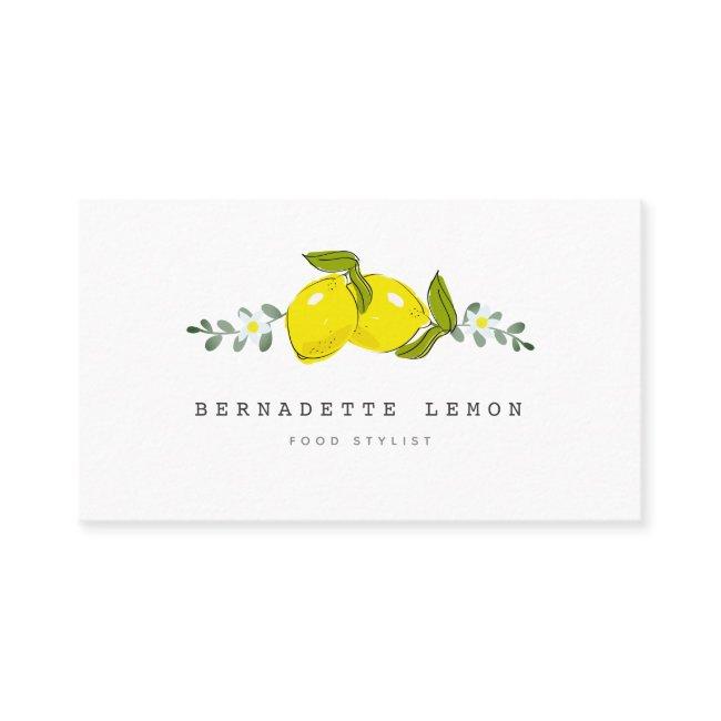 Lemon & White Flower Simple Clean