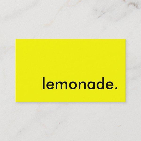 lemonade.