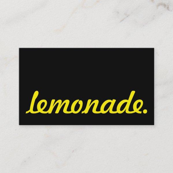 lemonade. loyalty punch card