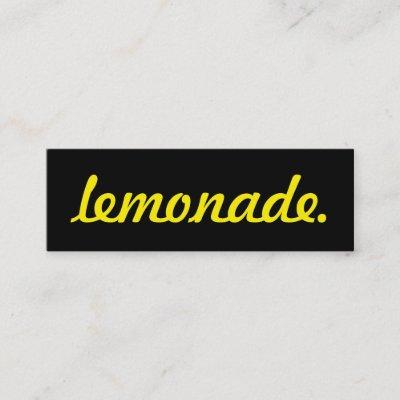 lemonade. loyalty punch card