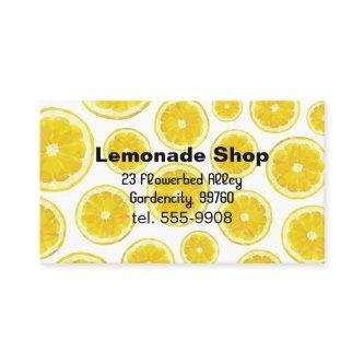 Lemonade shop . Yellow fresh fruit