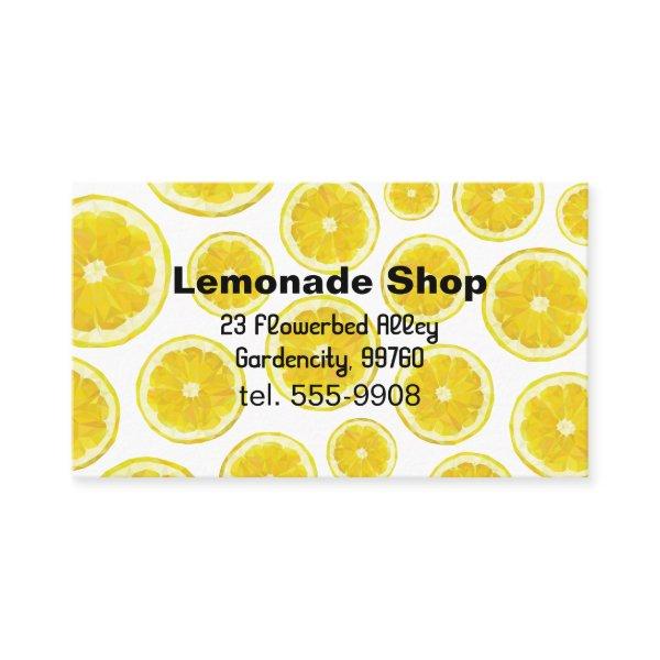 Lemonade shop . Yellow fresh fruit