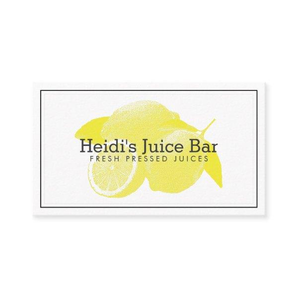Lemons Screen-Print Illustration Yellow/White