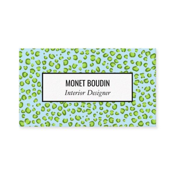 Leopard Modern Custom Green Blue Animal Print