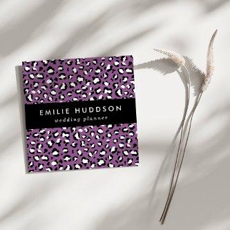 Leopard Pattern, Leopard Spots, Purple Leopard Square