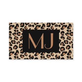 Leopard Print, Black, Brown, Rust and Tan Business