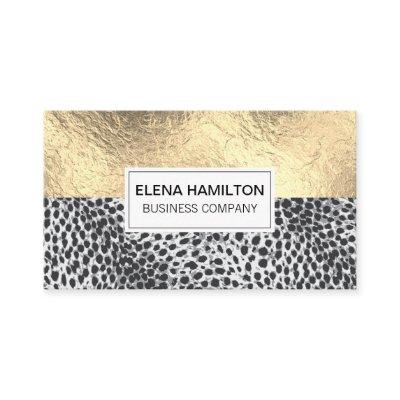 Leopard Print | Gold Foil Color Block